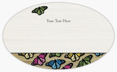 Design Preview for Design Gallery: Animals Custom Stickers, Oval   12.7 x  7.6 cm