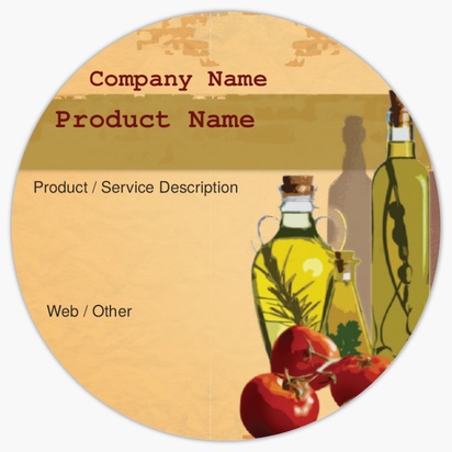 Design Preview for Design Gallery: Groceries Product Labels on Sheets, Circle 7.6 x 7.6 cm