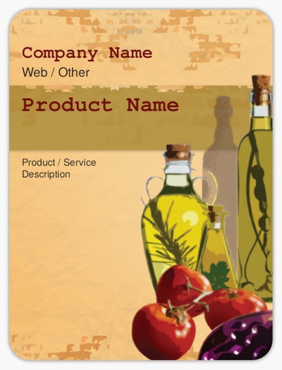Design Preview for Design Gallery: Organic Food Stores Product Labels on Sheets, Rounded Rectangle 10 x 7.5 cm