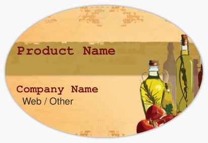 Design Preview for Custom Food Label Stickers: Templates and Designs , 7.6 x 5.1 cm Oval