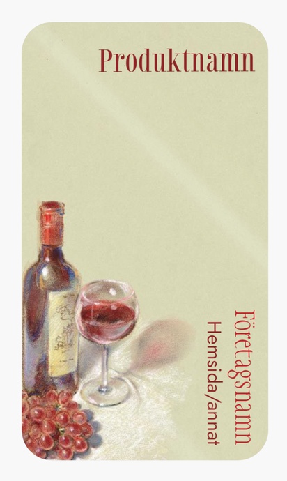 Förhandsgranskning av design för Designgalleri: Öl, vin och sprit Produktetiketter på ark, Rundad rektangel 8,7 x 4,9 cm