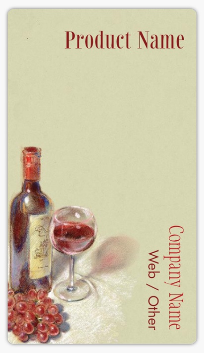Design Preview for Custom Wine Lables: Personlised Wine Bottle Labels , 8.7 x 4.9 cm Rounded Rectangle