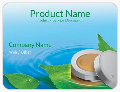 Design Preview for Design Gallery: Skin Care Product Labels on Sheets, Rounded Rectangle 10 x 7.5 cm