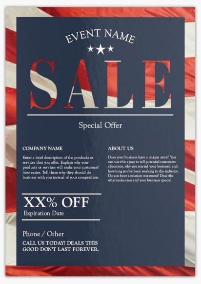 Design Preview for Design Gallery: Patriotic & Military Flyers & Leaflets,  No Fold/Flyer A4 (210 x 297 mm)
