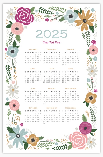 Design Preview for Beauty & Spa Poster Calendars Templates