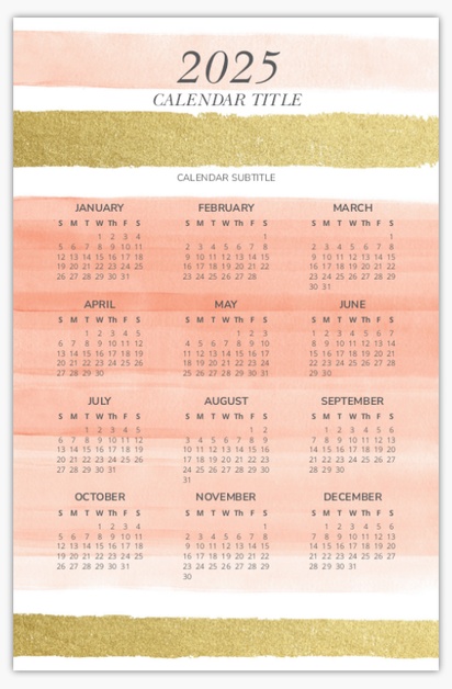 Design Preview for Art & Entertainment Poster Calendars Templates