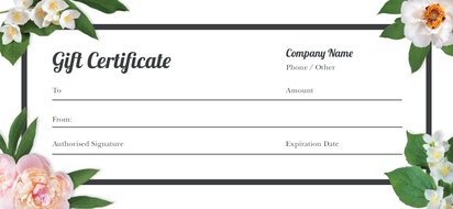 Design Preview for Design Gallery: Nature & Landscapes Gift Certificates