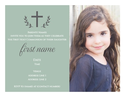 Design Preview for Design Gallery: First Communion Invitations and Announcements, Flat 10.7 x 13.9 cm