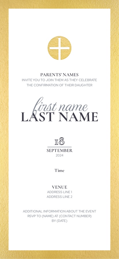 Design Preview for Design Gallery: Confirmation Invitations and Announcements, Flat 9.5 x 21 cm