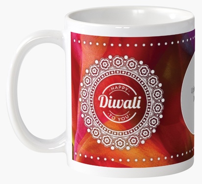 Design Preview for Design Gallery: Floral Personalised Mugs, 325 ml  Wrap-around
