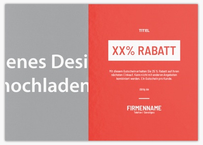 Designvorschau für Designgalerie: Flyer und Falzflyer Coupons,  Ohne Falz A6 (105 x 148 mm)