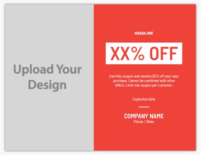 A bold logo white red design for Coupons with 1 uploads