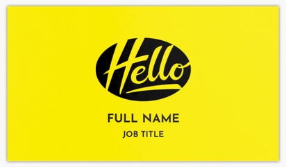 A lettering hello yellow black design