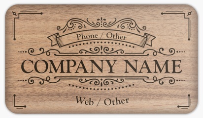 Design Preview for Carpentry & Woodworking Rounded Corner Business Cards Templates, Standard (3.5" x 2")