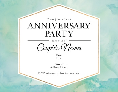Design Preview for Design Gallery: Anniversary Invitations and Announcements, Flat 10.7 x 13.9 cm