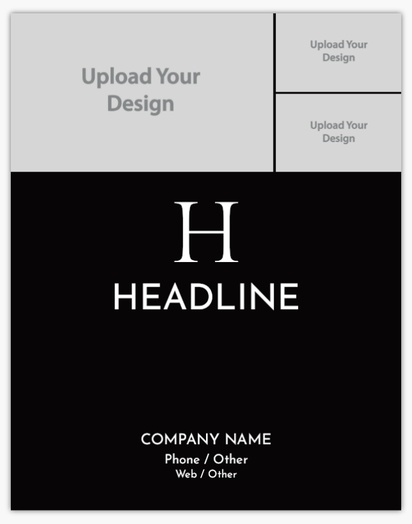 A black and white business black gray design with 3 uploads