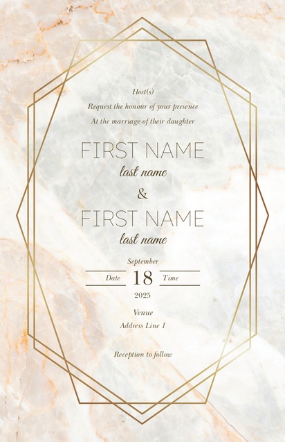 Design Preview for Design Gallery: Patterns & Textures Wedding Invitations, Flat 13.9 x 21.6 cm