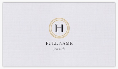 Design Preview for  Linen Business Cards Templates, Standard (3.5" x 2")