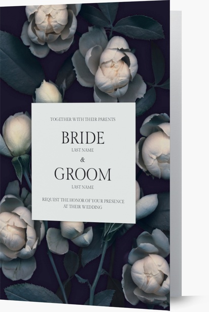 Design Preview for Templates for Elegant Wedding Invitations , Folded 11.7 x 18.2 cm