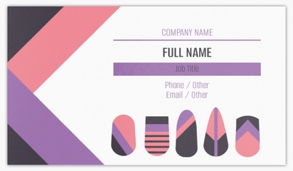 Design Preview for Design Gallery: Nail Salons Standard Visiting Cards
