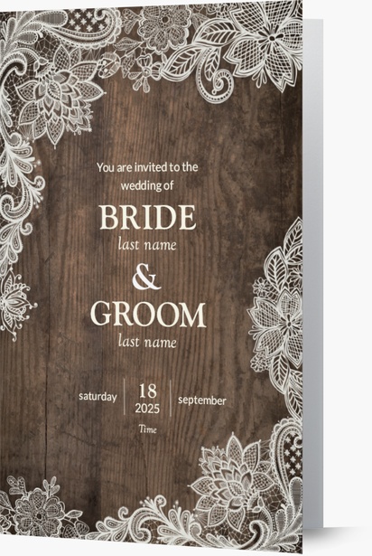 Design Preview for Wedding Invitation: Templates and Designs, Folded 11.7 x 18.2 cm