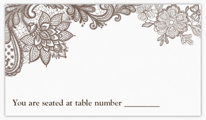 A place card country gray brown design for Elegant