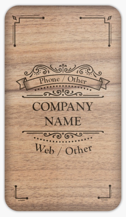 Design Preview for Antiques Rounded Corner Business Cards Templates, Standard (3.5" x 2")