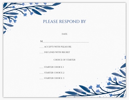 Design Preview for Wedding RSVP Cards, Flat 10.7 x 13.9 cm