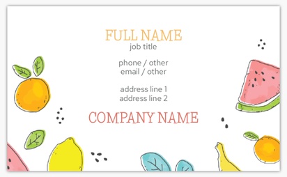 Design Preview for Design Gallery: Organic Food Stores Standard Business Cards, Standard (91 x 55 mm)