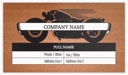 Design Preview for Design Gallery: Motorcycles Standard Visiting Cards
