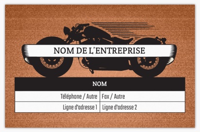 Aperçu du graphisme pour Galerie de modèles : cartes de visite en papier mat recyclé pour motos, Standard (85 x 55 mm)