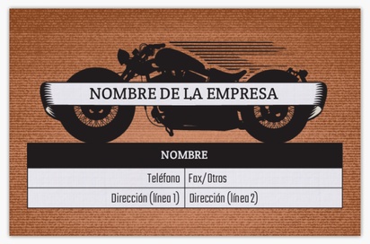 Vista previa del diseño de Galería de diseños de tarjetas con acabado lino para motos