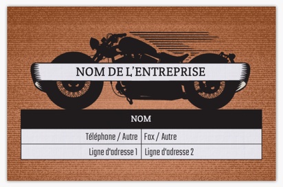 Aperçu du graphisme pour Galerie de modèles : cartes de visite lin pour motos