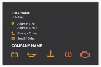 Design Preview for Design Gallery: Automotive & Transportation Linen Business Cards