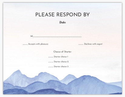 Design Preview for Design Gallery: Destination RSVP Cards, 13.9 x 10.7 cm