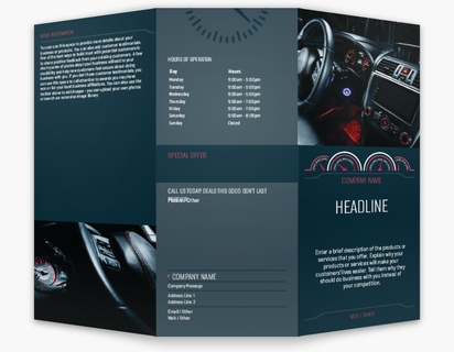 Design Preview for Design Gallery: Mechanics & Auto Body Custom Brochures, 8.5" x 11" Tri-fold