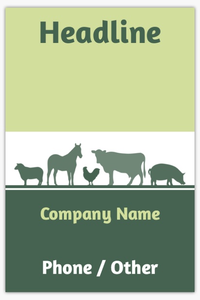 A gestionnaire agricole husdyr leder green cream design for Animals