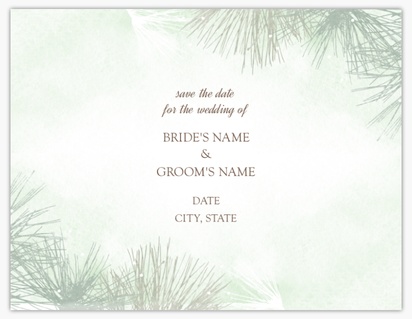 A invitation de mariage pine needles white gray design for Winter