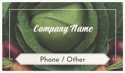 Design Preview for Design Gallery: Grocery Stores Natural Textured Business Cards