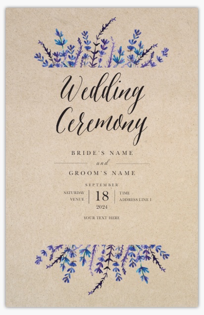 Design Preview for Design Gallery: Autumn Wedding Programs, 6" x 9"