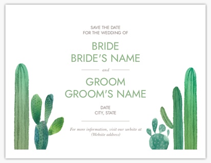 A save the date western white green design for Season