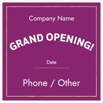 A grand opening purple purple gray design for Grand Opening