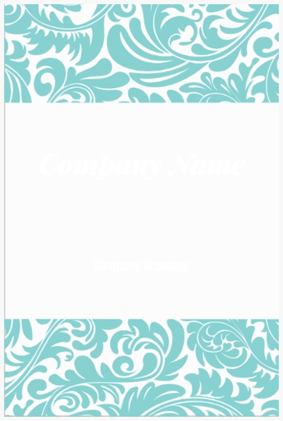 A turquoise baroque blue white design for Art & Entertainment