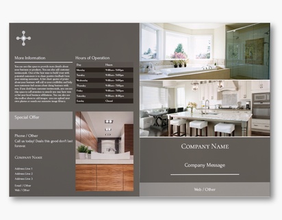 Design Preview for Design Gallery: Kitchen & Bathroom Remodeling Custom Brochures, 11" x 17" Bi-fold