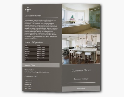 Design Preview for Design Gallery: Kitchen & Bathroom Remodeling Custom Brochures, 9" x 8" Bi-fold