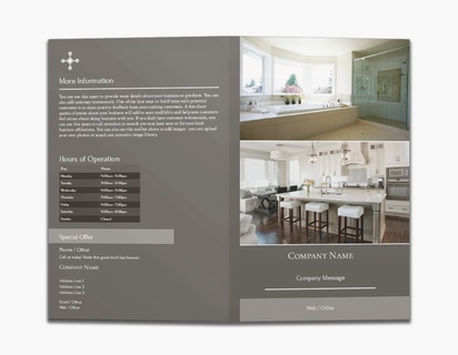 Design Preview for Kitchen & Bathroom Remodeling Custom Brochures Templates, 8.5" x 11" Bi-fold