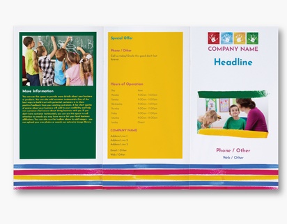Design Preview for Design Gallery: Childcare & Early Education Custom Brochures, 8.5" x 14" Tri-fold