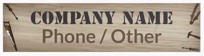 Design Preview for Design Gallery: Carpentry & Woodworking Plastic Signs, 152 x 610 mm