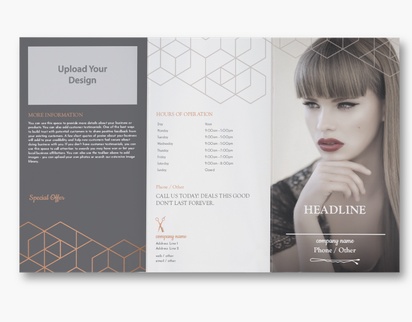 Design Preview for Hair Salons Custom Brochures Templates, 8.5" x 14" Tri-fold