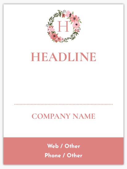 A feminine monogram white pink design for General Party